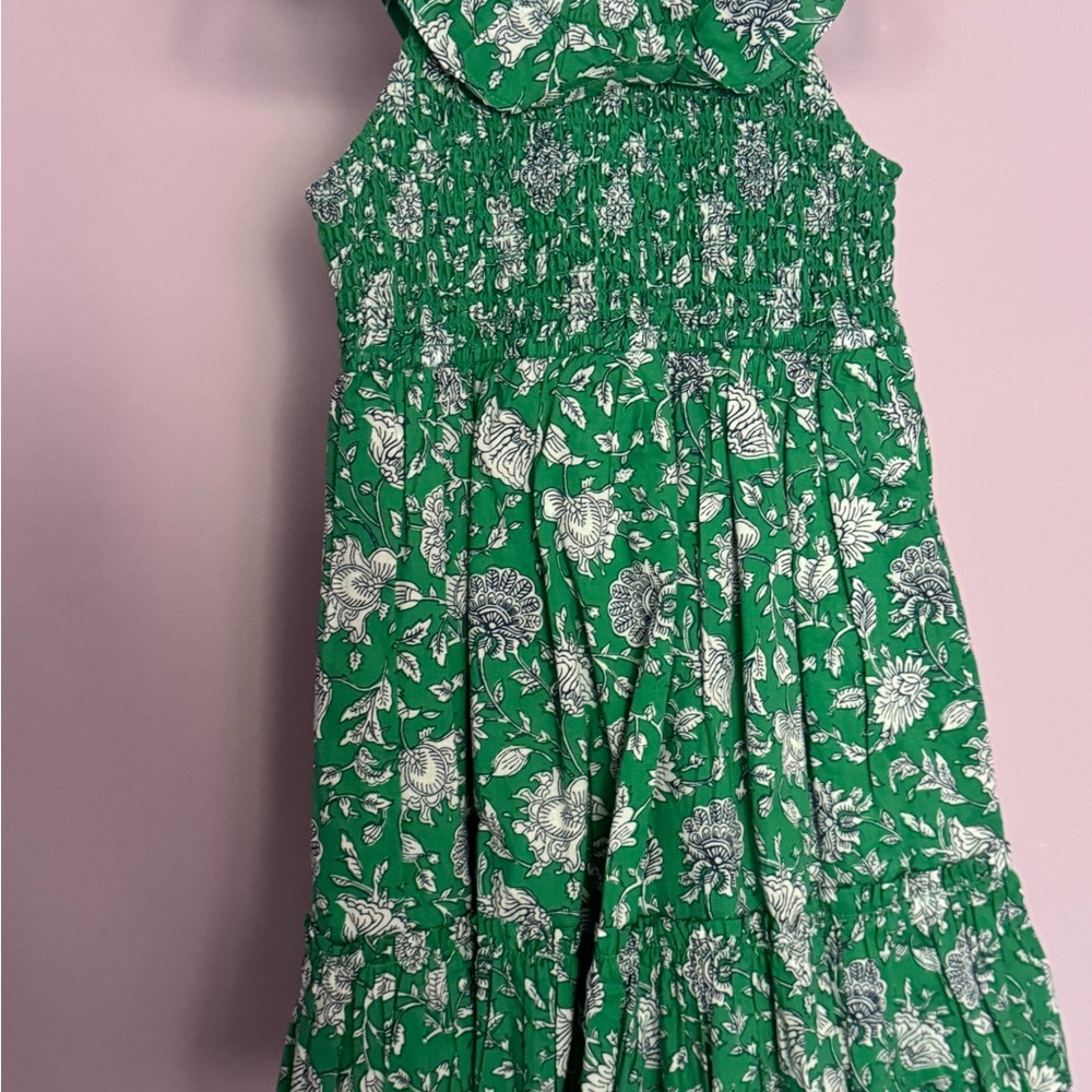 Crewcuts Green Floral Kids Dress